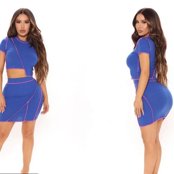 Fashion Nova Work Your Angles Mini Skirt Set - Picture 2 of 2